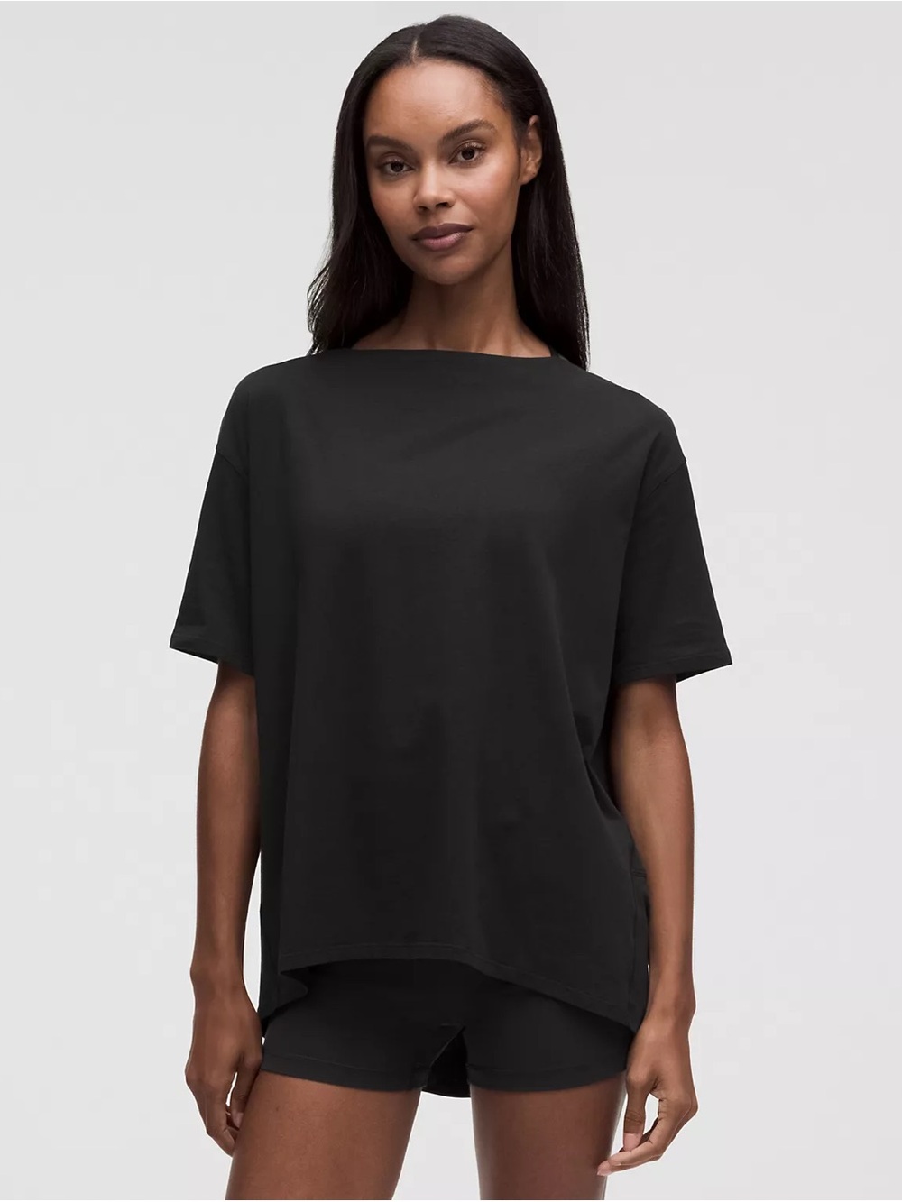 Lululemon Back In Action Short Sleeve Tee Black EST Size 6 or 8